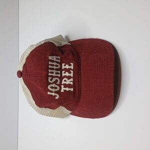 Mad Engine Trucker Hat Mens OSFM Burgundy Joshua Tree Corduroy Mesh Snapback Cap